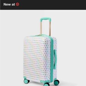 Roller Rabbit Target Disco Hearts Suitcase Luggage Hard Shell Spinner NWT